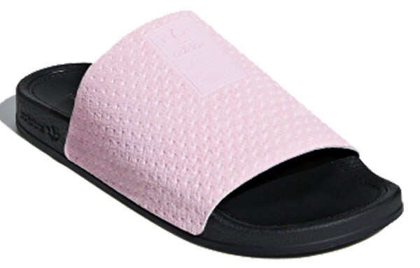 Тапочки originals adilette luxe 'pink black' Adidas, розовый — фото 2
