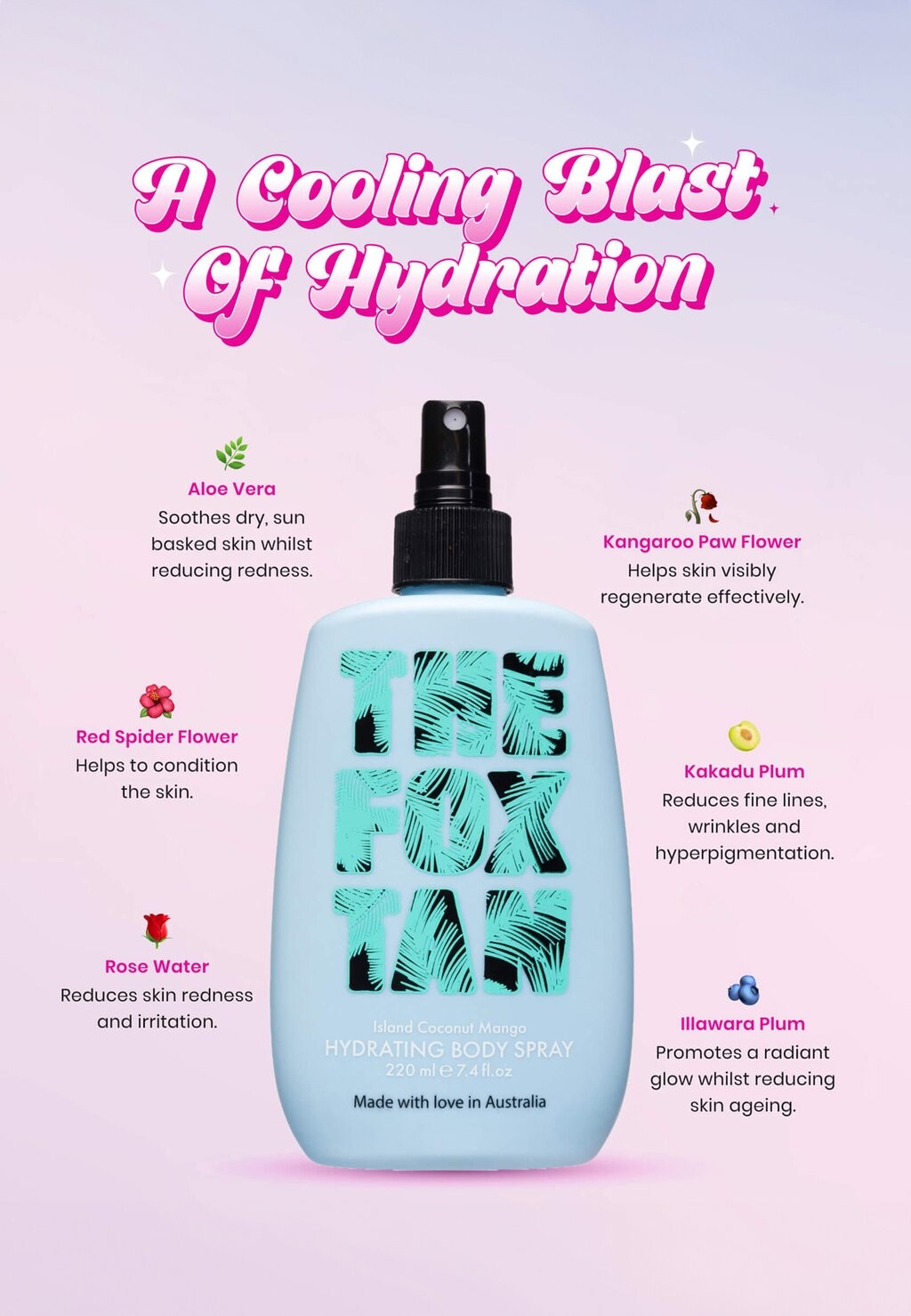 

Автозагар HYDRATING BODY SPRAY The Fox Tan, бежевый