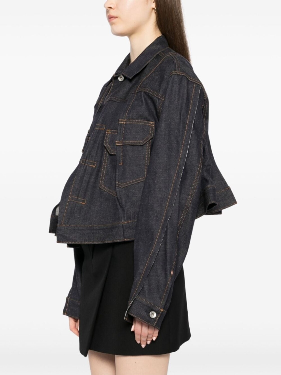 

Sacai укороченная джинсовая куртка, синий
