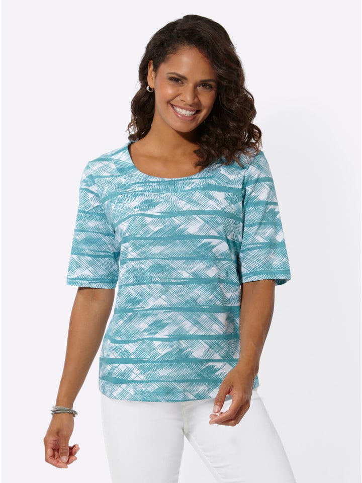 

Рубашка с короткими рукавами и принтом цвета морской волны WITT WEIDEN