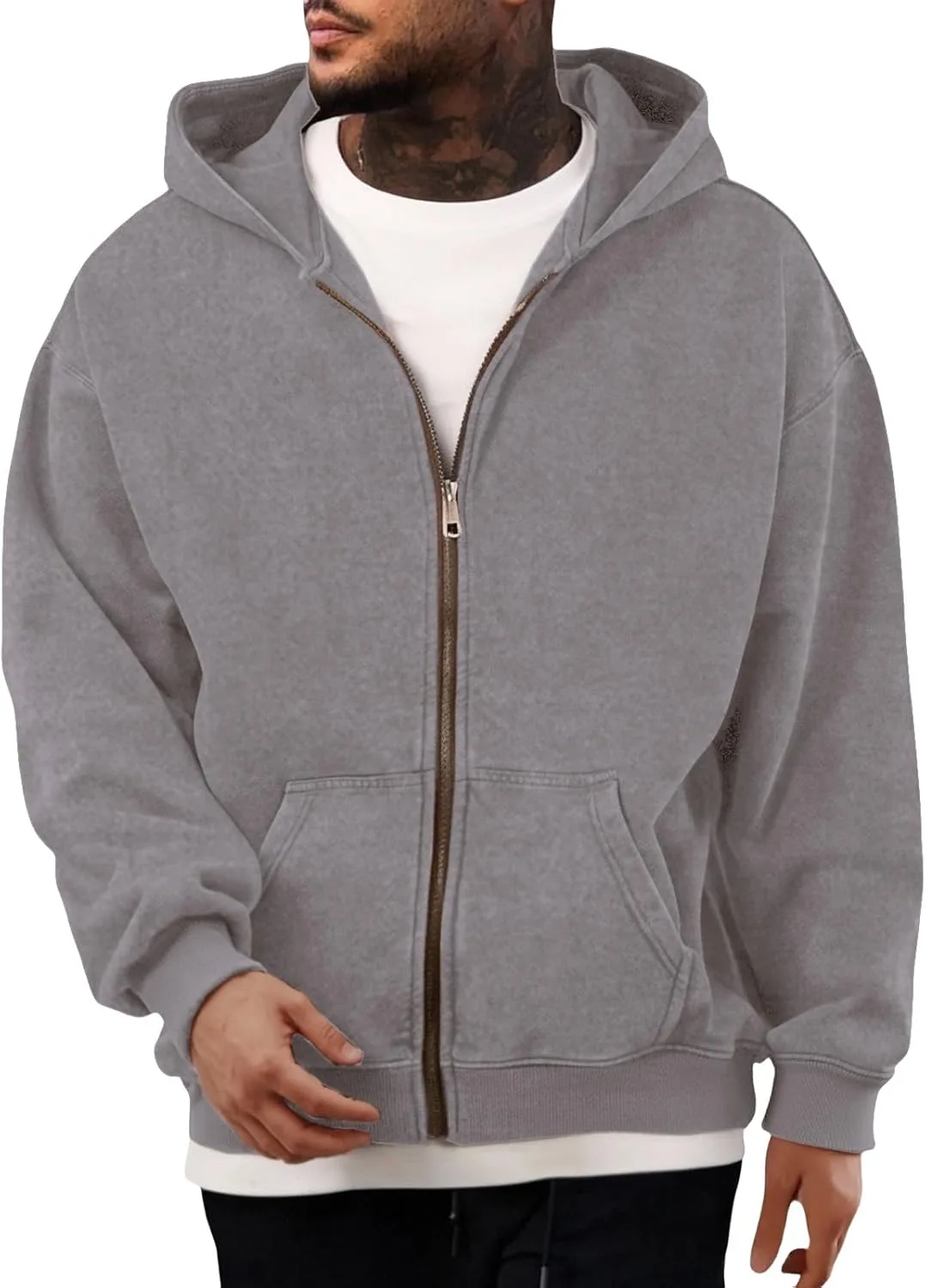 

Винтажный худи с карманами, кислотная стирка, оверсайз LGHLMCL