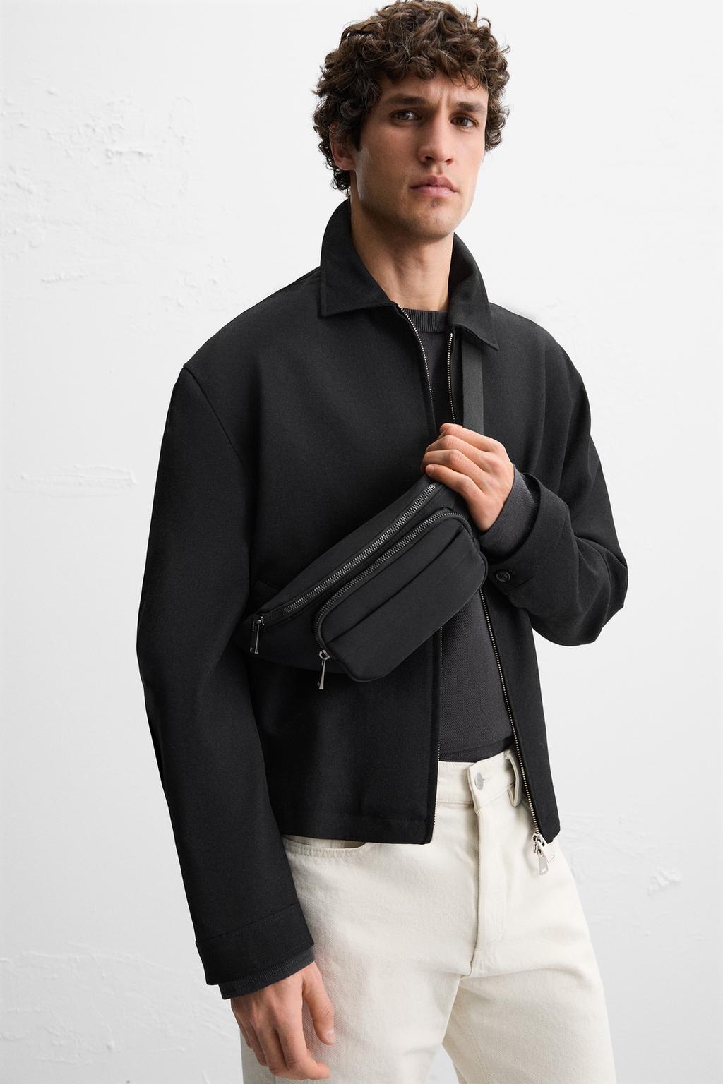 

Сумка на нейлоновом ремне ZARA, черный