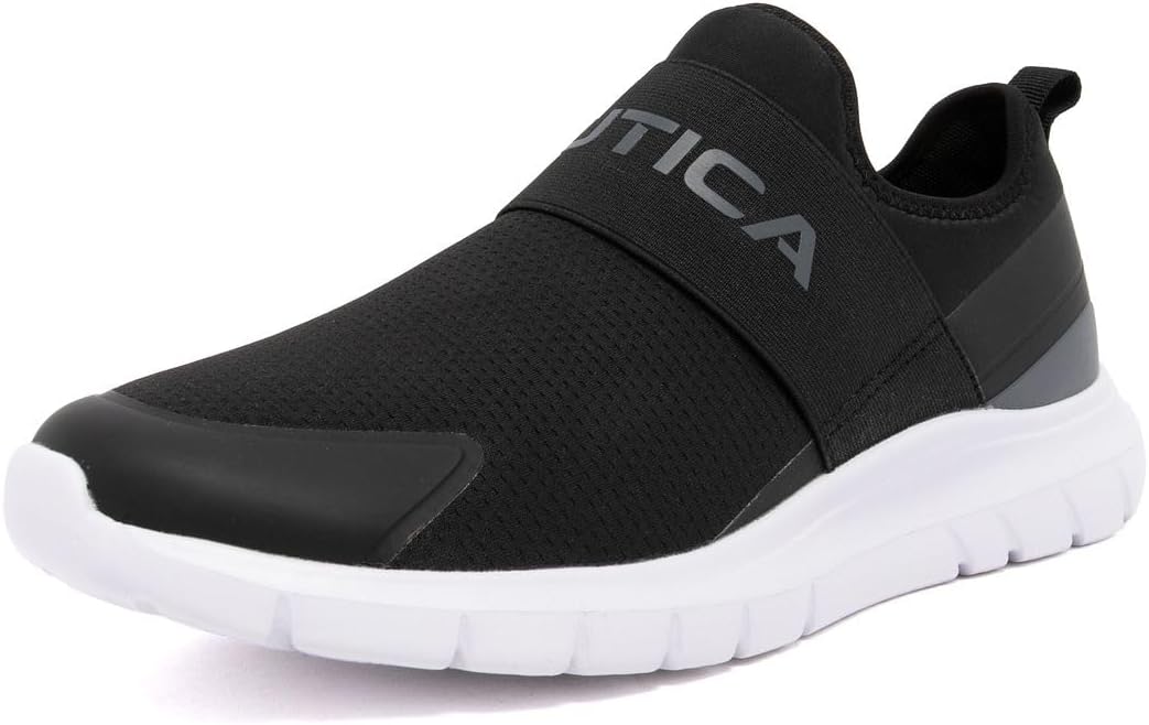 

Мужские слипоны Nautica - повседневная модная обувь для прогулок, средняя и широкая полнота, черный