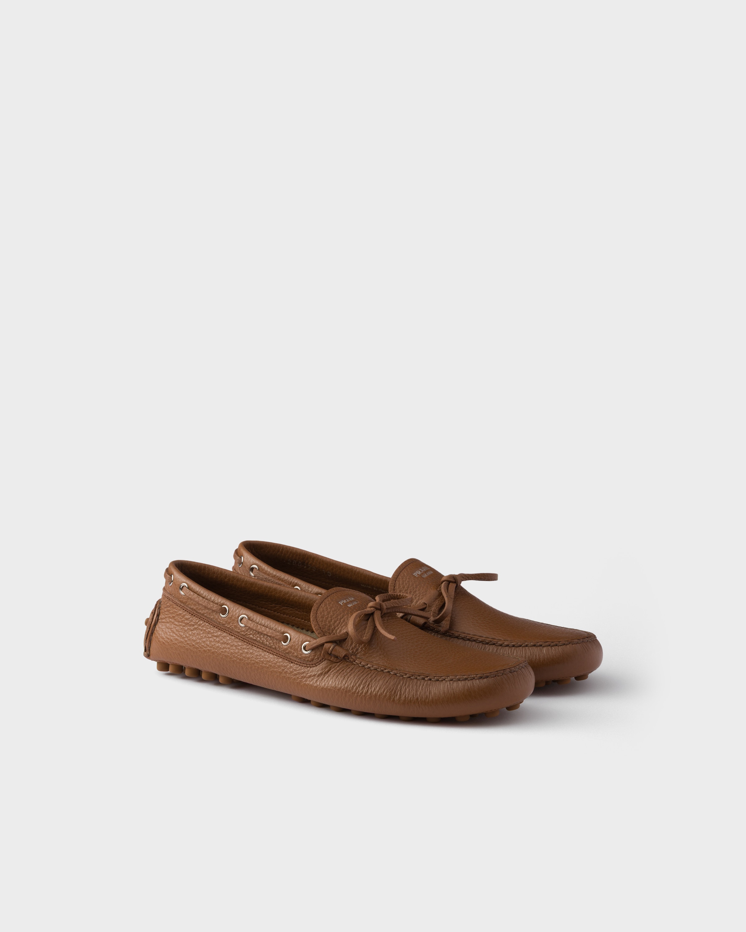 Кожаные водительские туфли Prada, коричневый