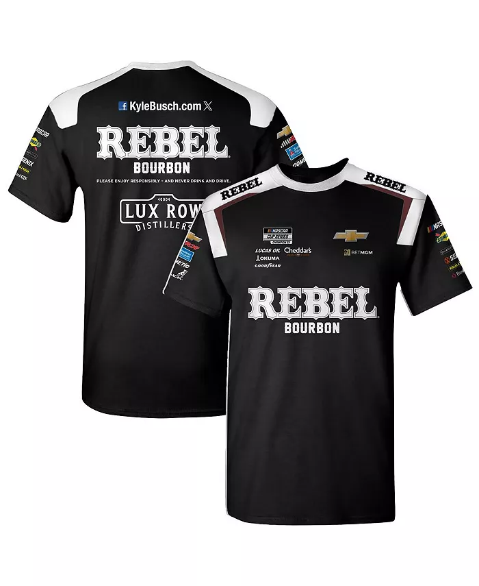 

Мужская черная футболка Kyle Busch Rebel Bourbon Uniform Richard Childress Racing Team Collection