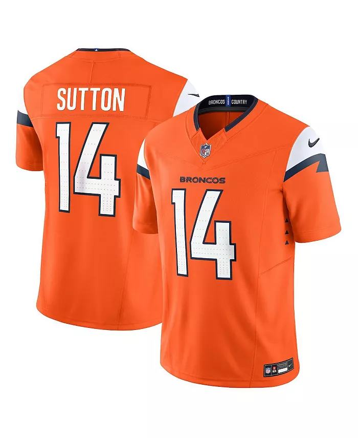 

Мужская лимитированная джерси Denver Broncos Vapor F.U.S.E. с именем Кортленда Саттона Nike, оранжевый