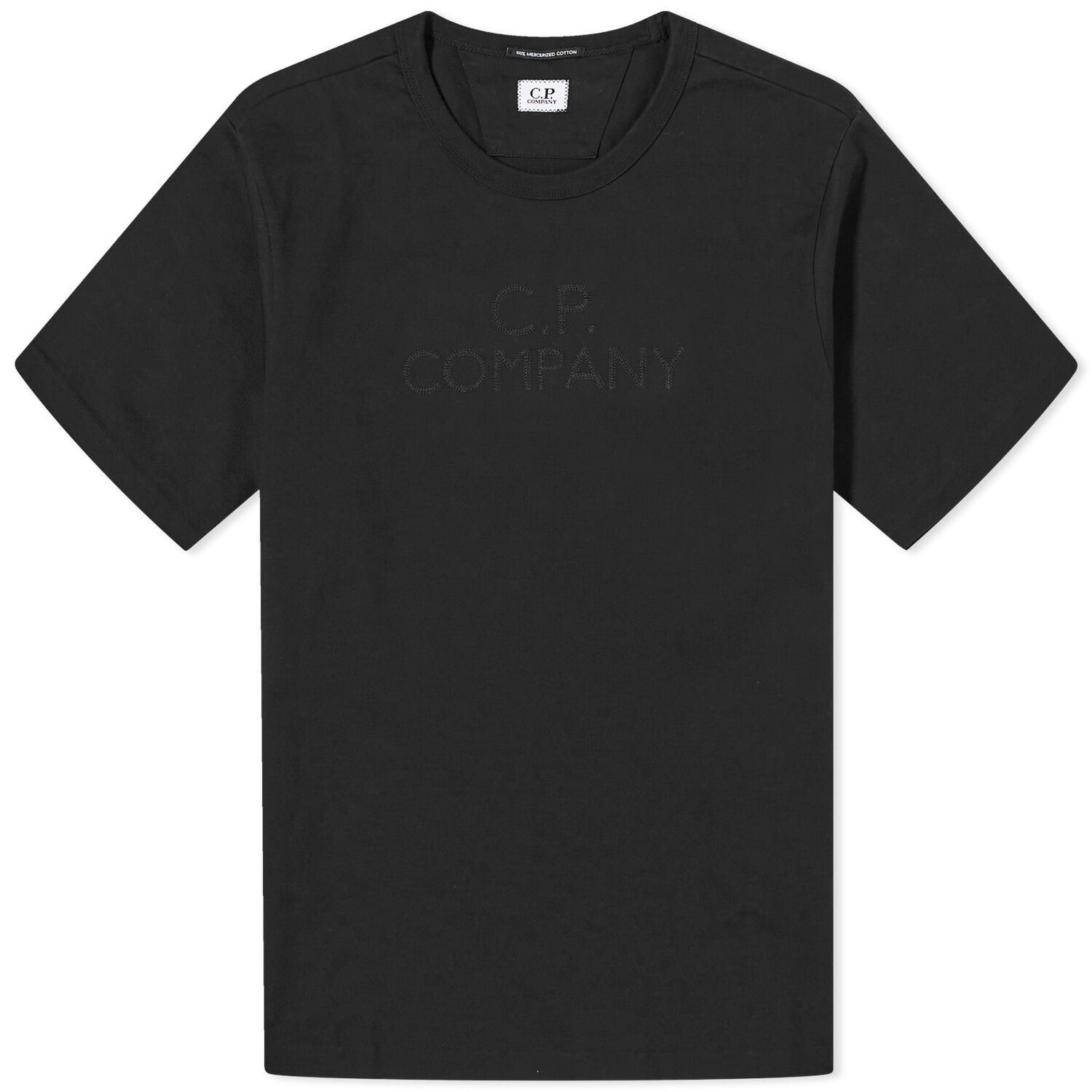 

Футболка C.P. Company 30/2 Mercerized Jersey Twisted Logo T-Shirt, черный