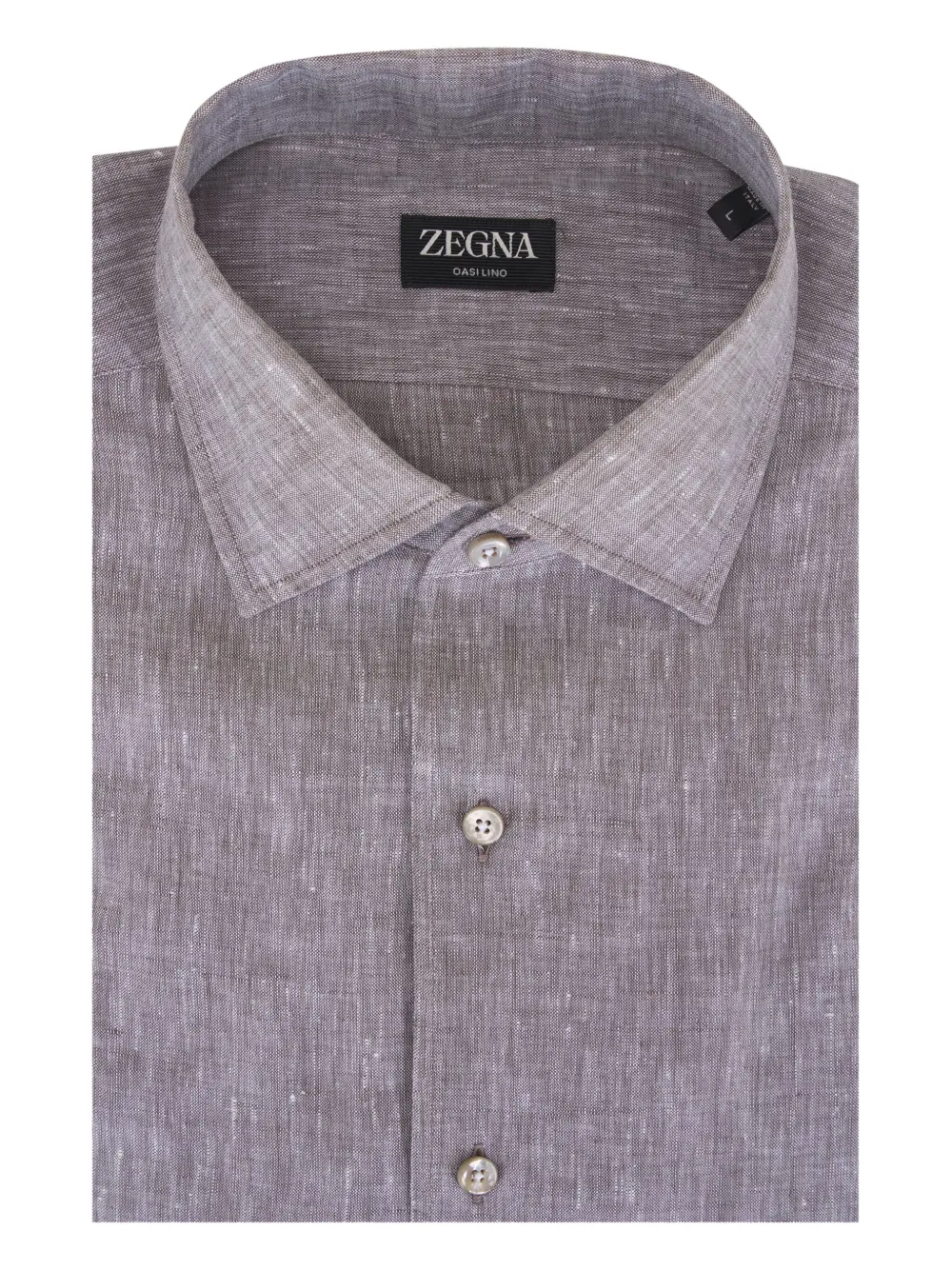 

Льняная рубашка Zegna, коричневый
