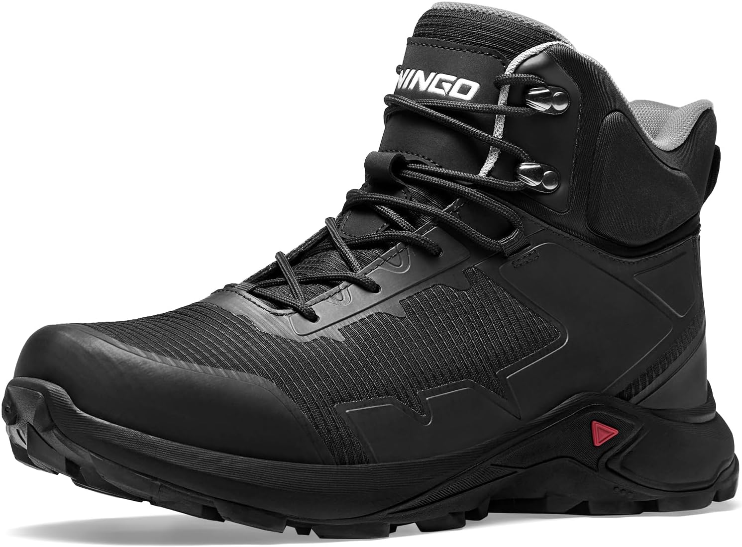 

Мужские походные ботинки NINGO, водонепроницаемые вседорожные походные ботинки, дышащие легкие ботинки на щиколотку для треккинга, походов с рюкзаком, пеших прогулок и альпинизма, черный