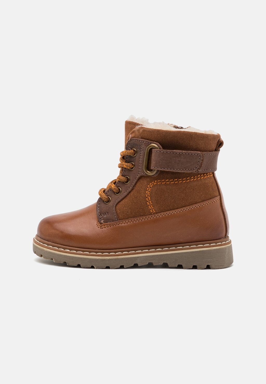 

Ботильоны на шнуровке LEATHER Friboo, цвет cognac