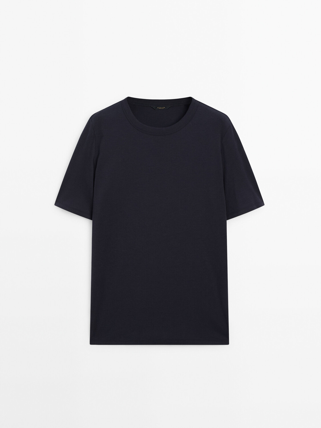 

ДУбль Футболка с коротким рукавом из хлопковой смеси Massimo Dutti, синий