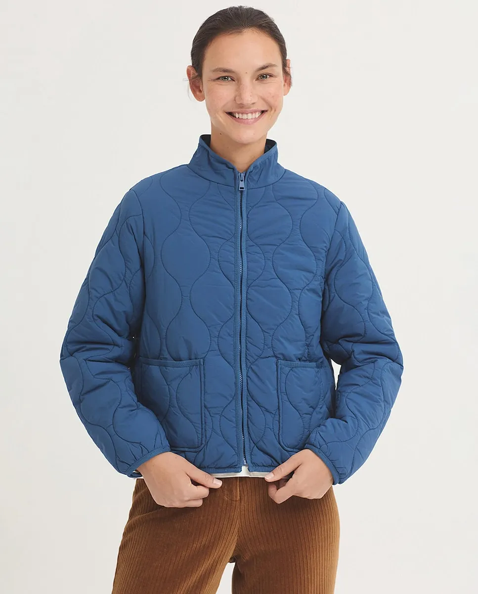 

Женская стеганая водоотталкивающая куртка Nice Things, синий