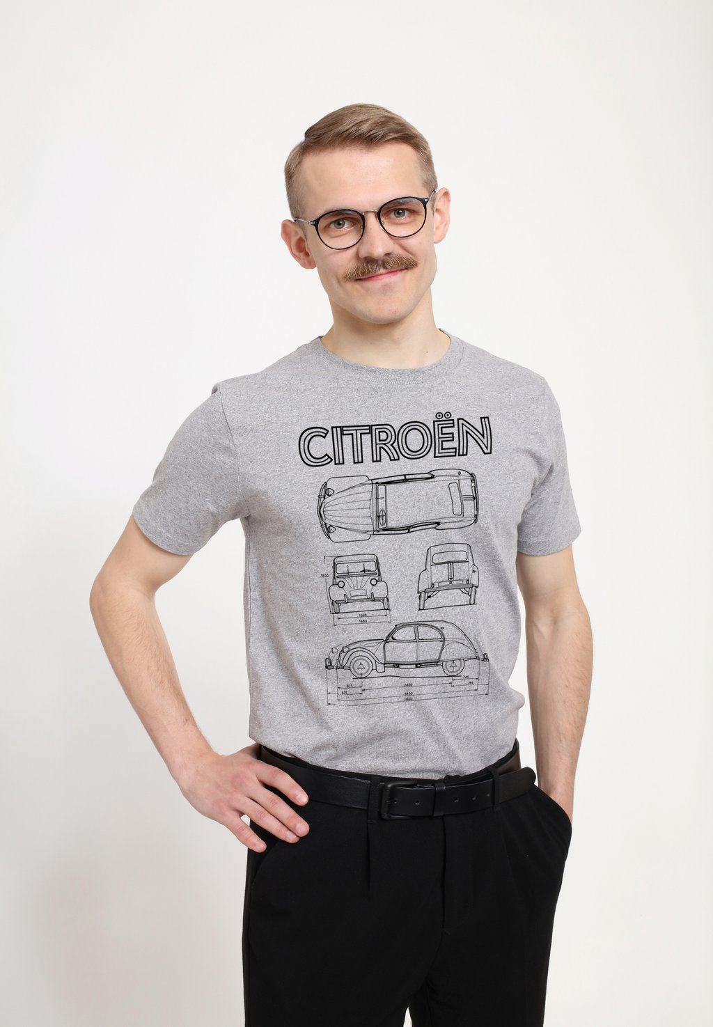 

Футболка с принтом CITROEN 2CV DIAGRAM VIEWS Henry Tiger, цвет Heather Grey