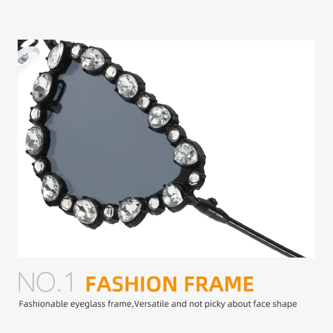 

Солнцезащитные очки «кошачий глаз» с бриллиантами, женские, ретро, ​​с кристаллами, мужские, винтажные, роскошные, с защитой от УФ-излучения UV400 UATXTAU, Gun Black