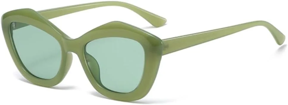 

Женские солнцезащитные очки «кошачий глаз» белого цвета, маленькие, необычной формы, конфетного оттенка, для путешествий, с защитой от солнца generic, C7 Jelly Green