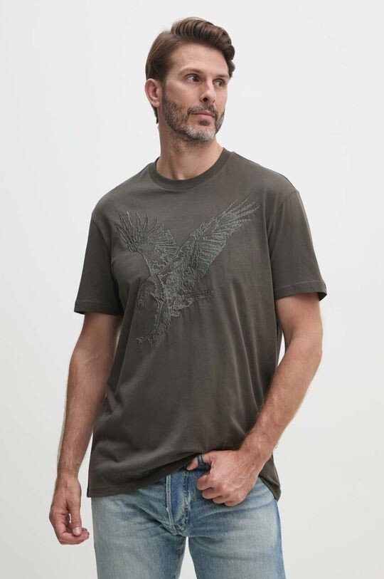 

Хлопковая футболка Armani Exchange, зеленый