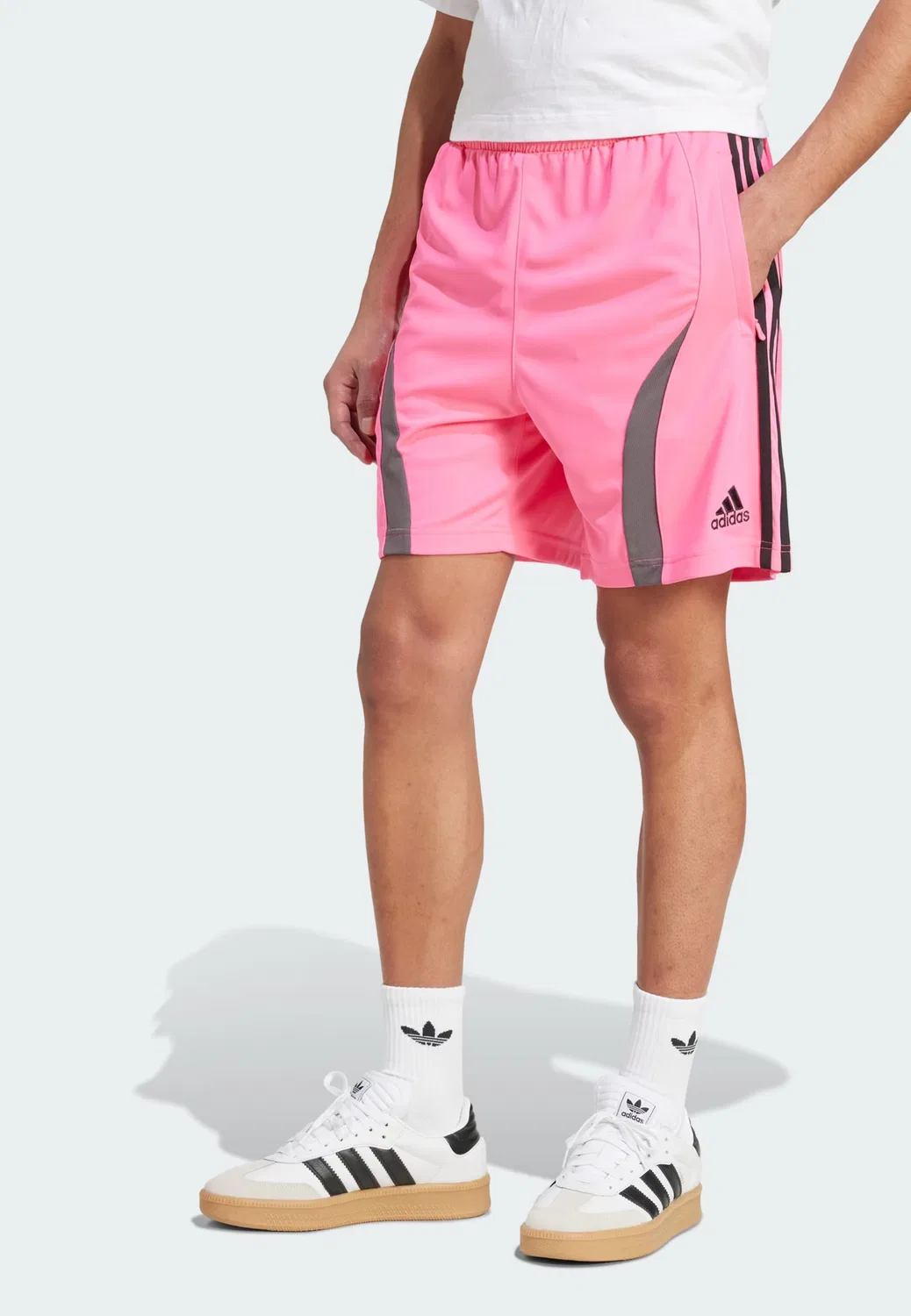 Adidas Originals шорты свободного кроя Teamgeist Adicolor светло-розового цвета — фото 2
