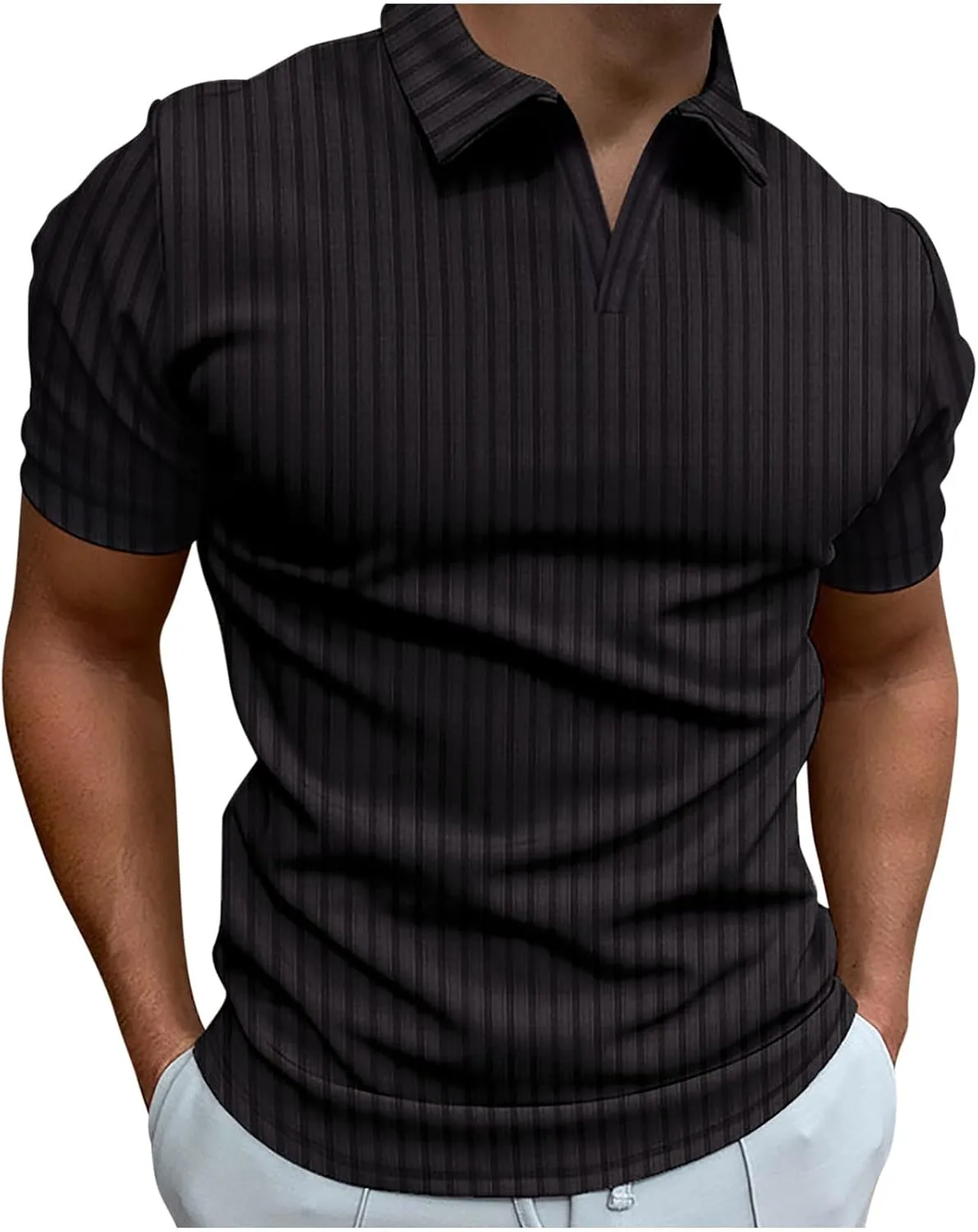 

Мужская футболка V-образного выреза Slim Fit с коротким рукавом