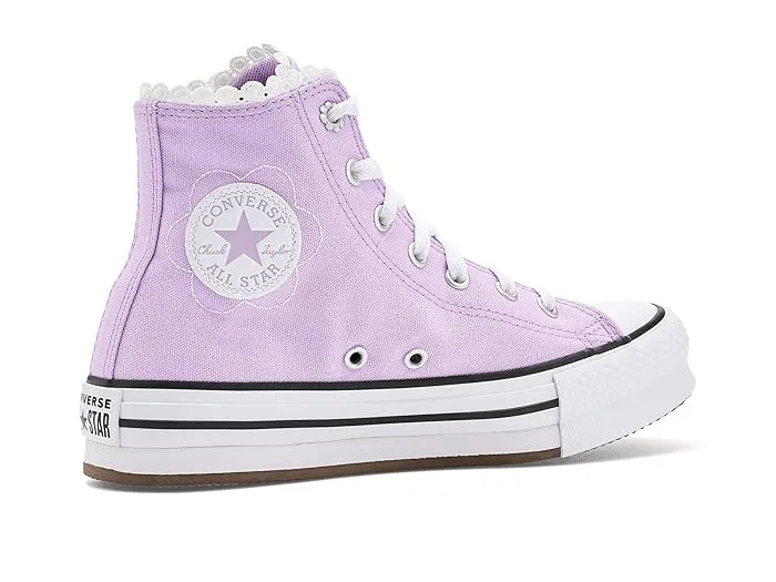 Кроссовки детские Converse Kids Chuck Taylor All Star Eva Lift Platform Bubble Flowers, Lavender Latte/White/Black — фото 4