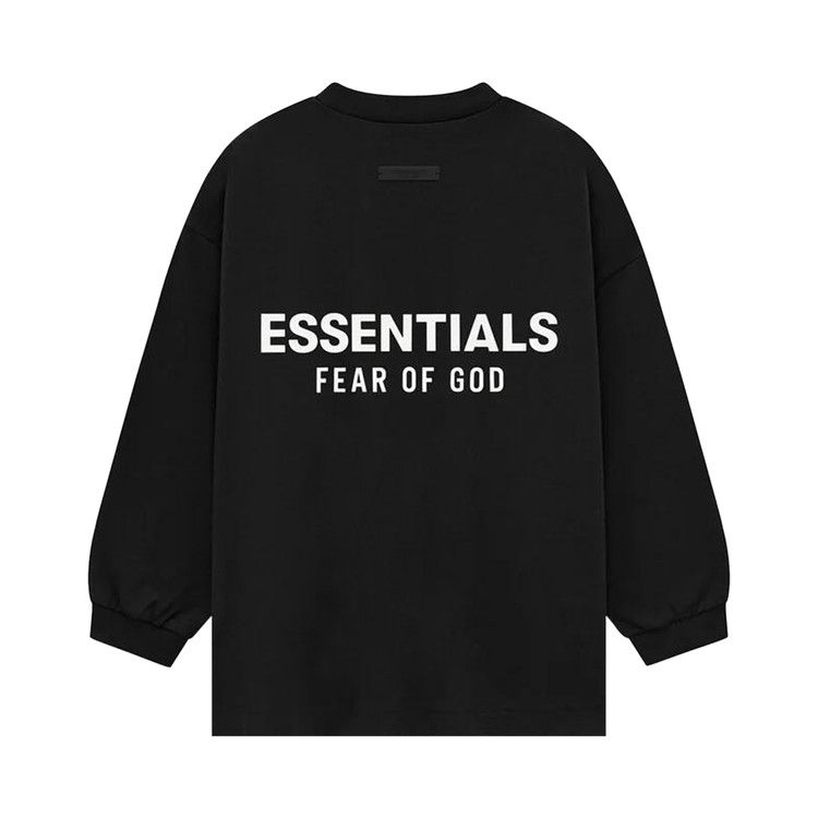 Футболка Fear of God Essentials Kids Jersey Long-Sleeve Tee, Black — фото 2