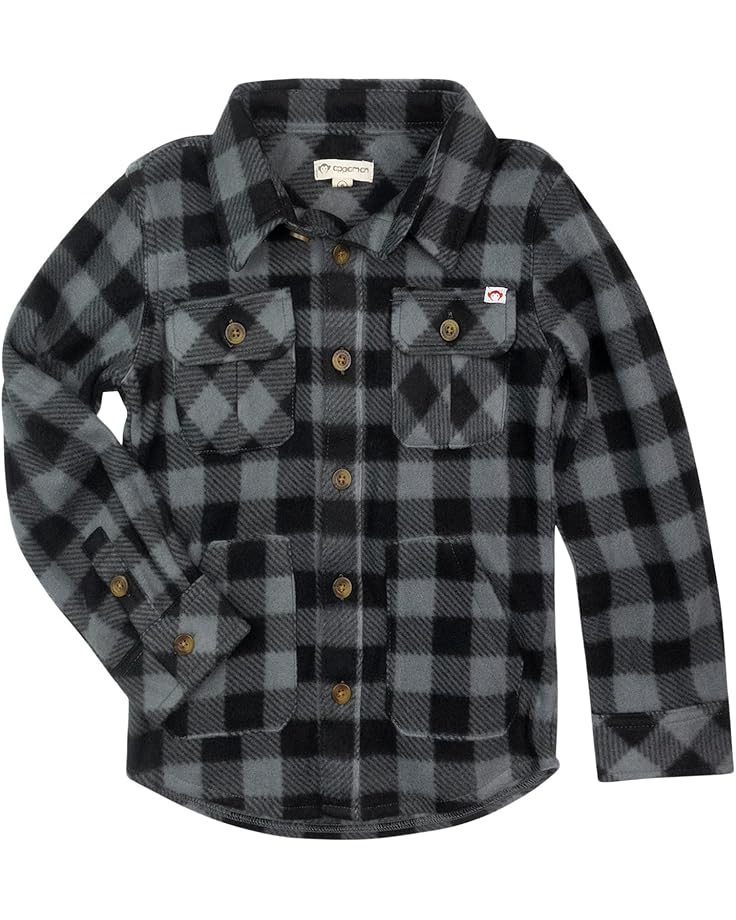 

Рубашка Appaman Kids Softest Snow Fleece Shirt, цвет Grey/Black Check