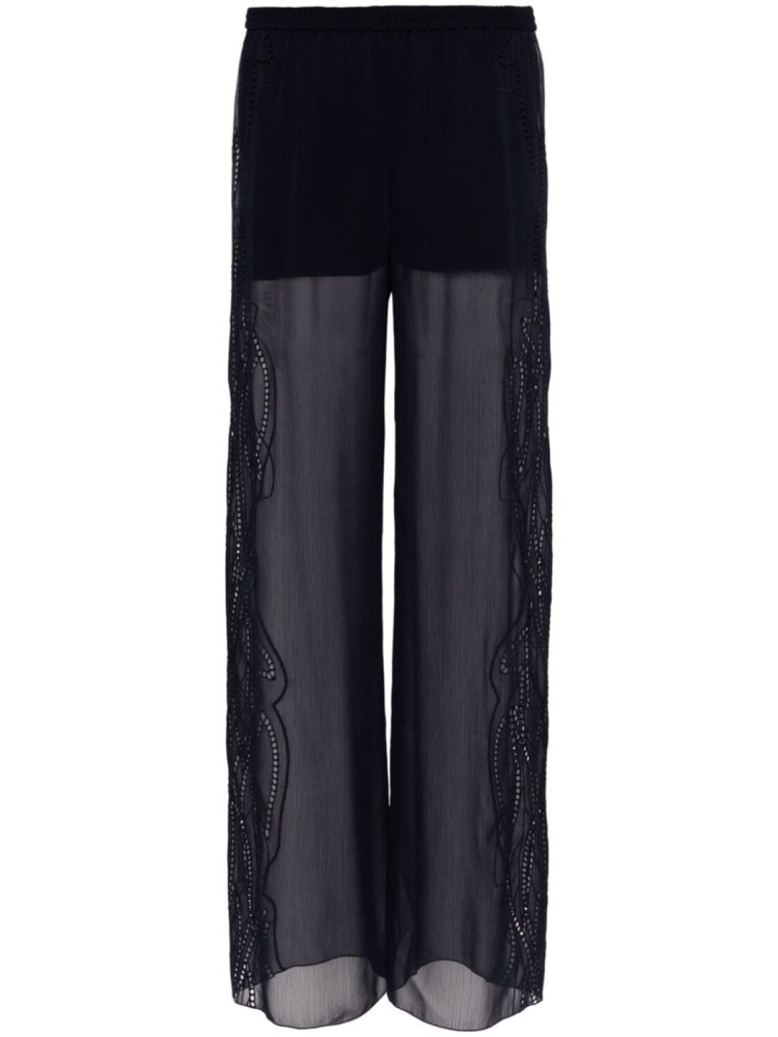 

Брюки с кружевной отделкой Alberta Ferretti, синий