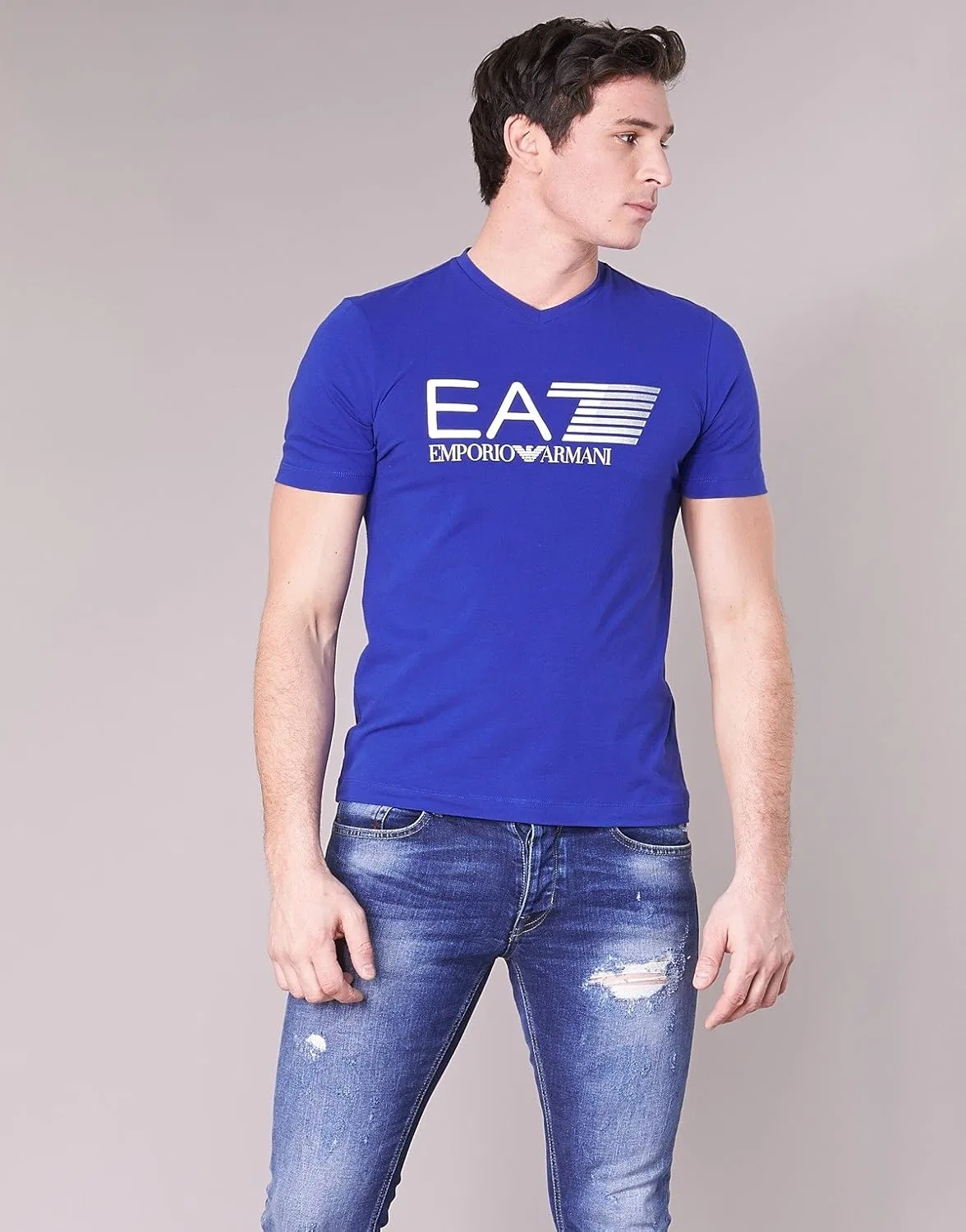 Мужские футболки Emporio Armani EA7 Train Visibility Blue — фото 2