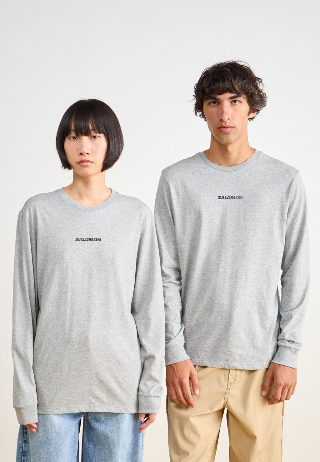 

Принт на футболке LOGO TEE UNISEX Salomon, серый