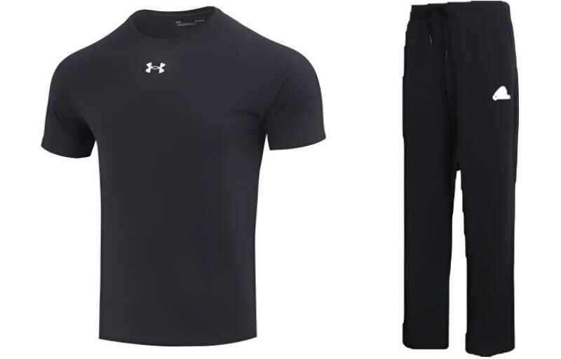 

Повседневный спортивный мужской спортивный костюм черный Under Armour, черный