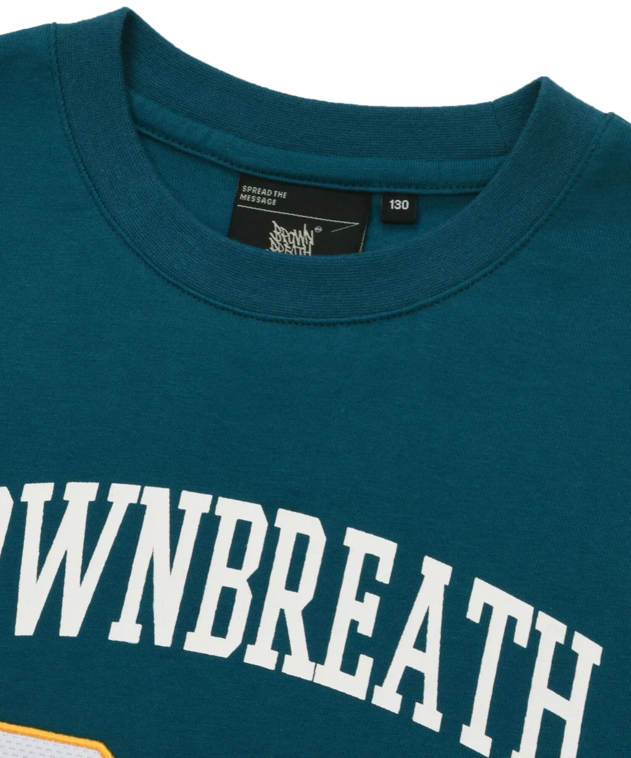 Детская футболка с сетчатыми вставками BB06 зелёная от Brownbreath Kids — фото 4