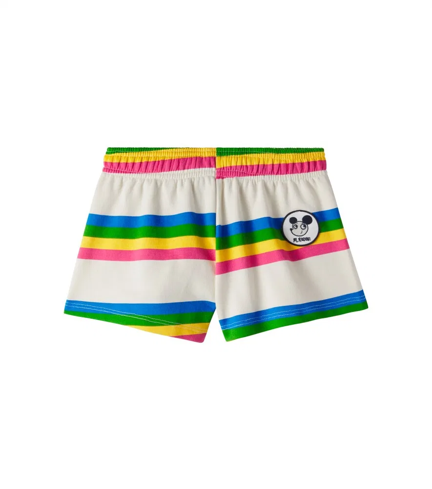 Полосатые хлопковые трикотажные шорты Ritzratz Mini Rodini, мультиколор