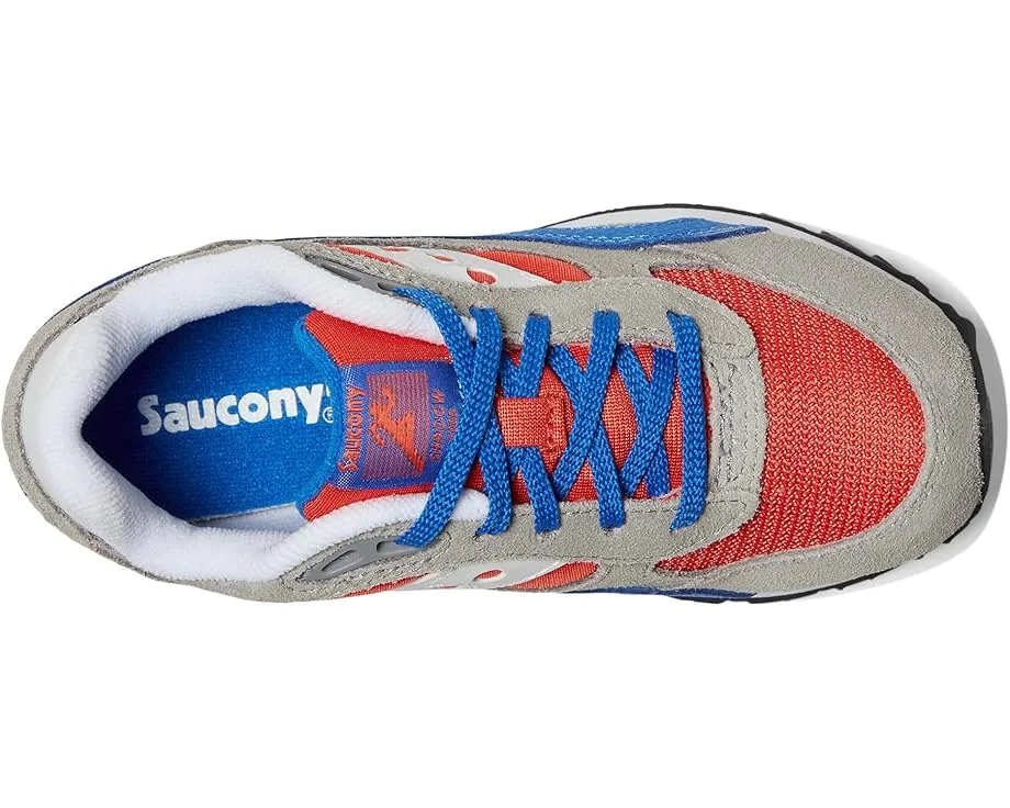 Кроссовки Saucony Kids Originals Shadow 6000 (Little Kid/Big Kid), Grey/Blue/Red — фото 2