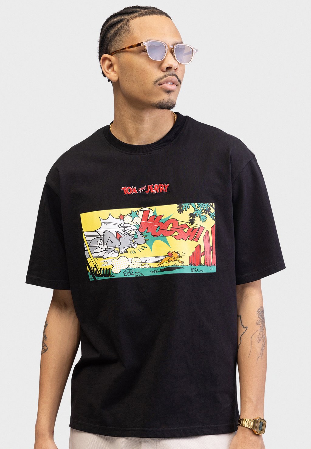 

Футболка с принтом TOM AND JERRY TEE Redefined Rebel, черный