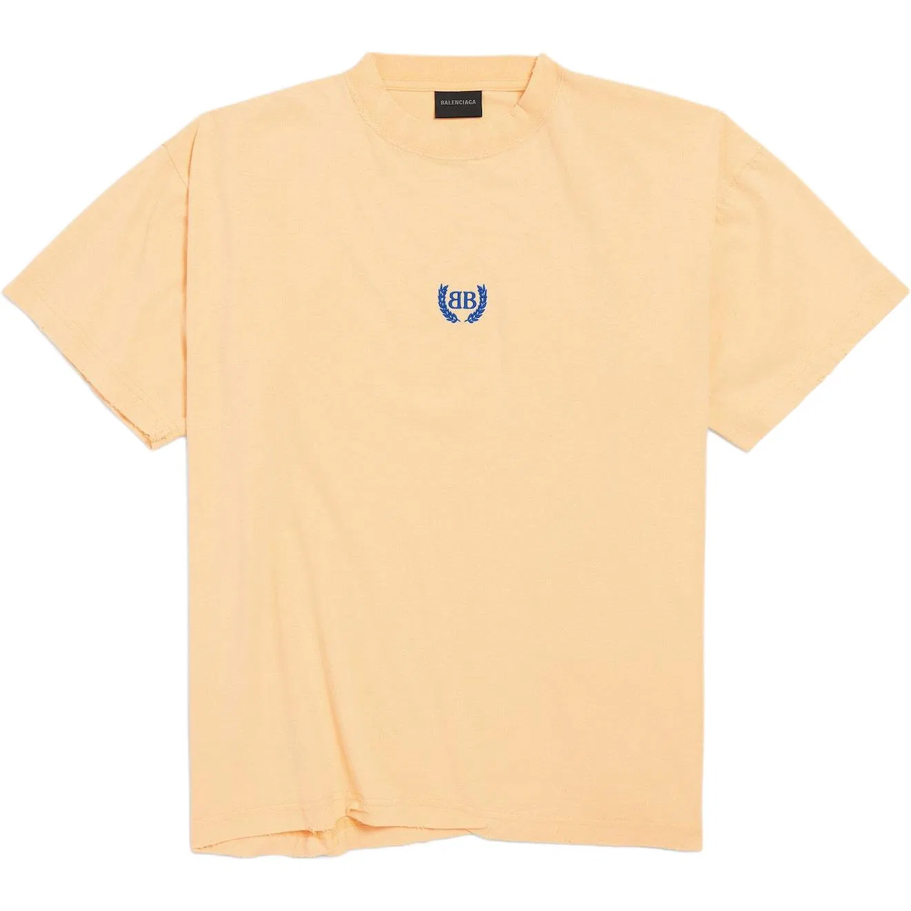 Футболка оверсайз с вышитым логотипом Balenciaga, Yellow