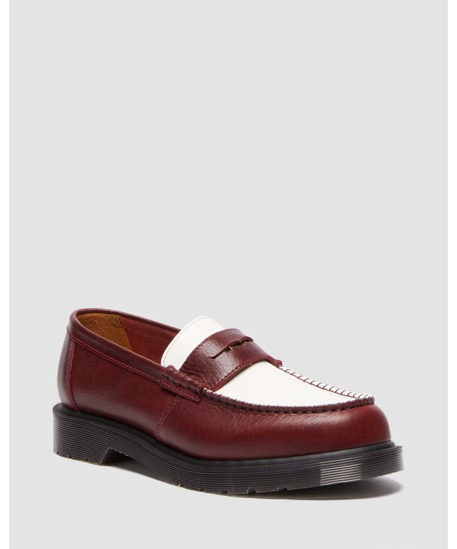 Унисекс кожаные лоферы Dr. Martens MIE PENTON бордовые