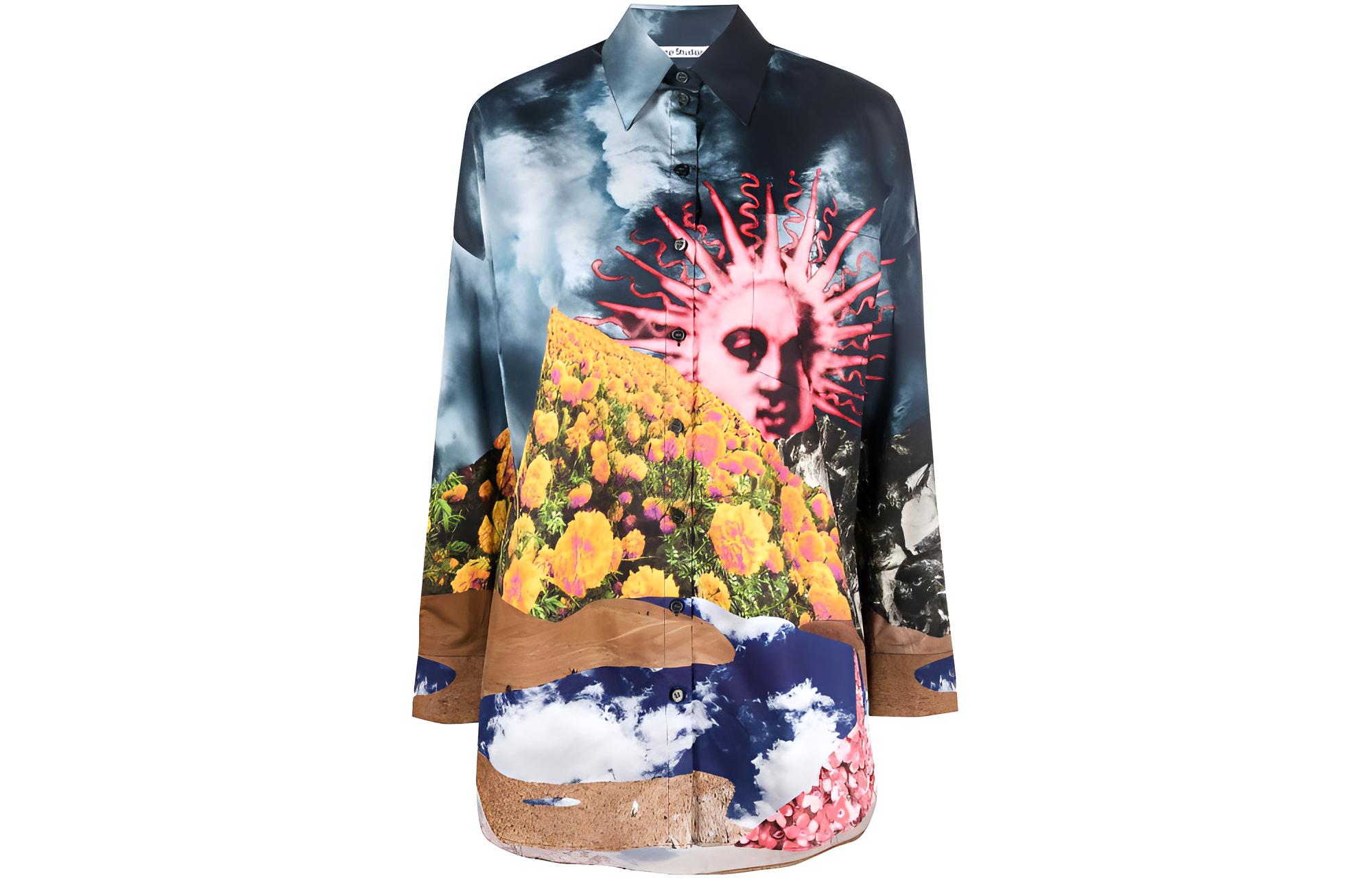 

Женская рубашка разноцветная Acne Studios, мультиколор