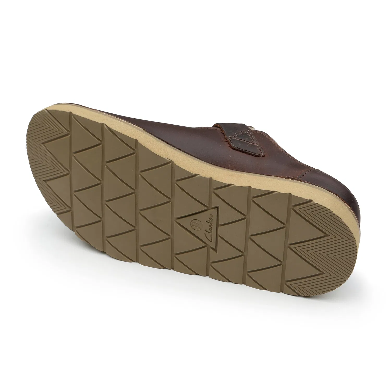 Мужские коричневые сабо Clarks с мехом — фото 4