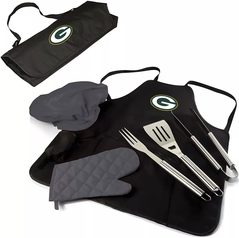 

Сумка-тоут с фартуком Green Bay Packers для пикника, комплект для гриля Pro Picnic Time, Зеленый, Сумка-тоут с фартуком Green Bay Packers для пикника, комплект для гриля Pro Picnic Time
