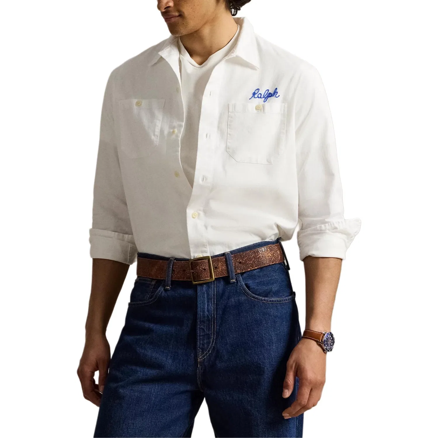 Рубашка мужская SS26 Polo Ralph Lauren, White — фото 4