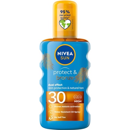 

Натуральное масло для загара Sun Protect & Bronze Spf 30, 200 мл, Nivea