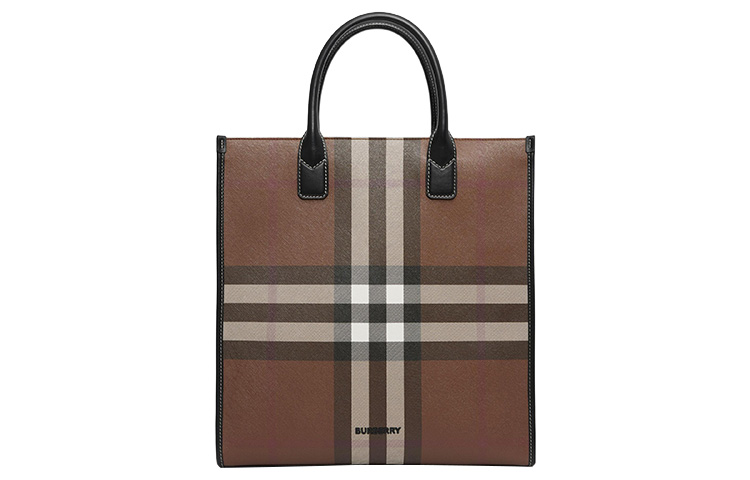 

Burberry Преувеличенная клетчатая стройная вертикальная сумка тоут