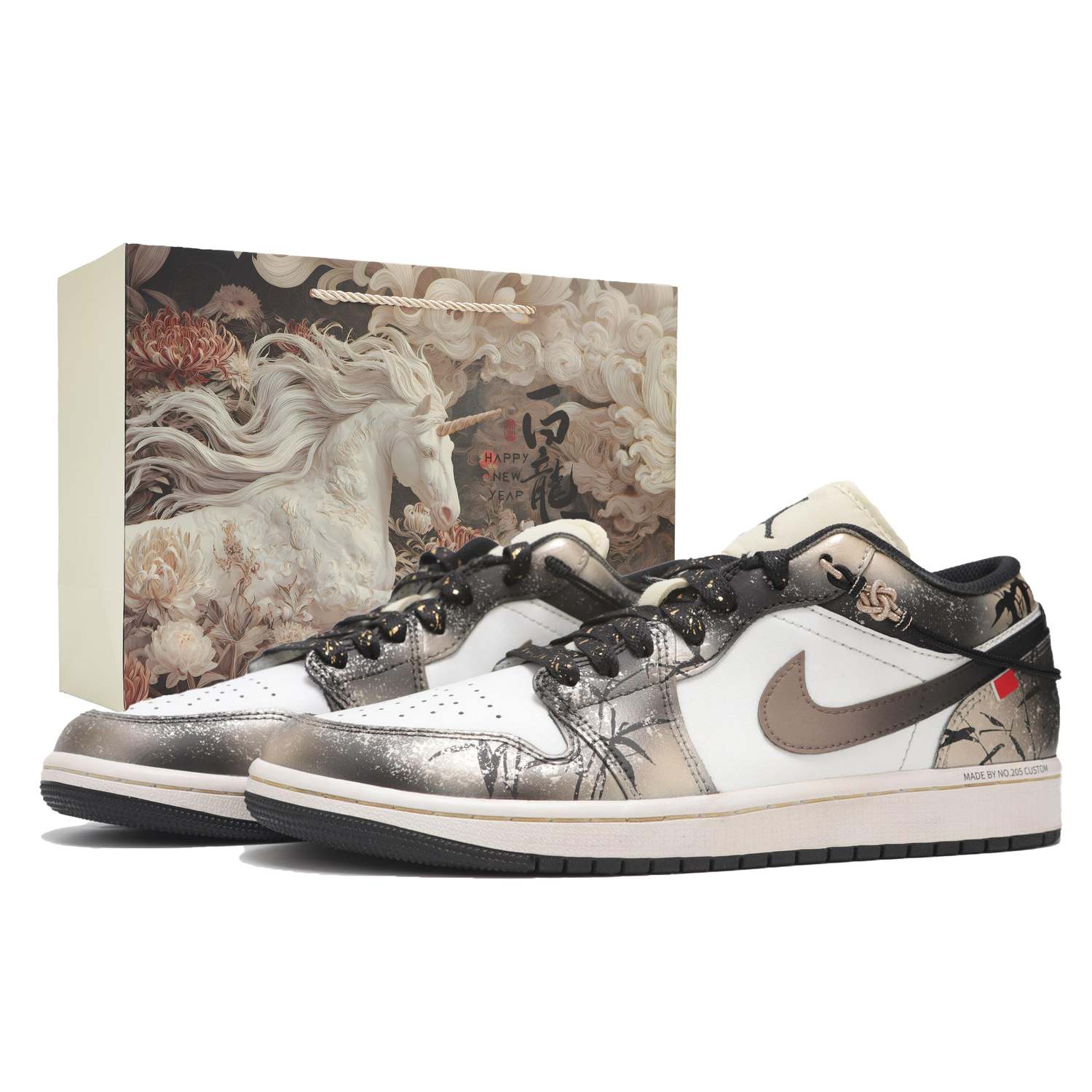 

Jordan Мужские баскетбольные кроссовки Air 1 с износостойким низким верхом, винтажные, черный с золотыми элементами