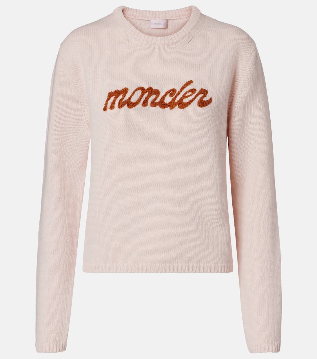 

Шерстяной свитер с кашемиром Logo Moncler, Light Pink