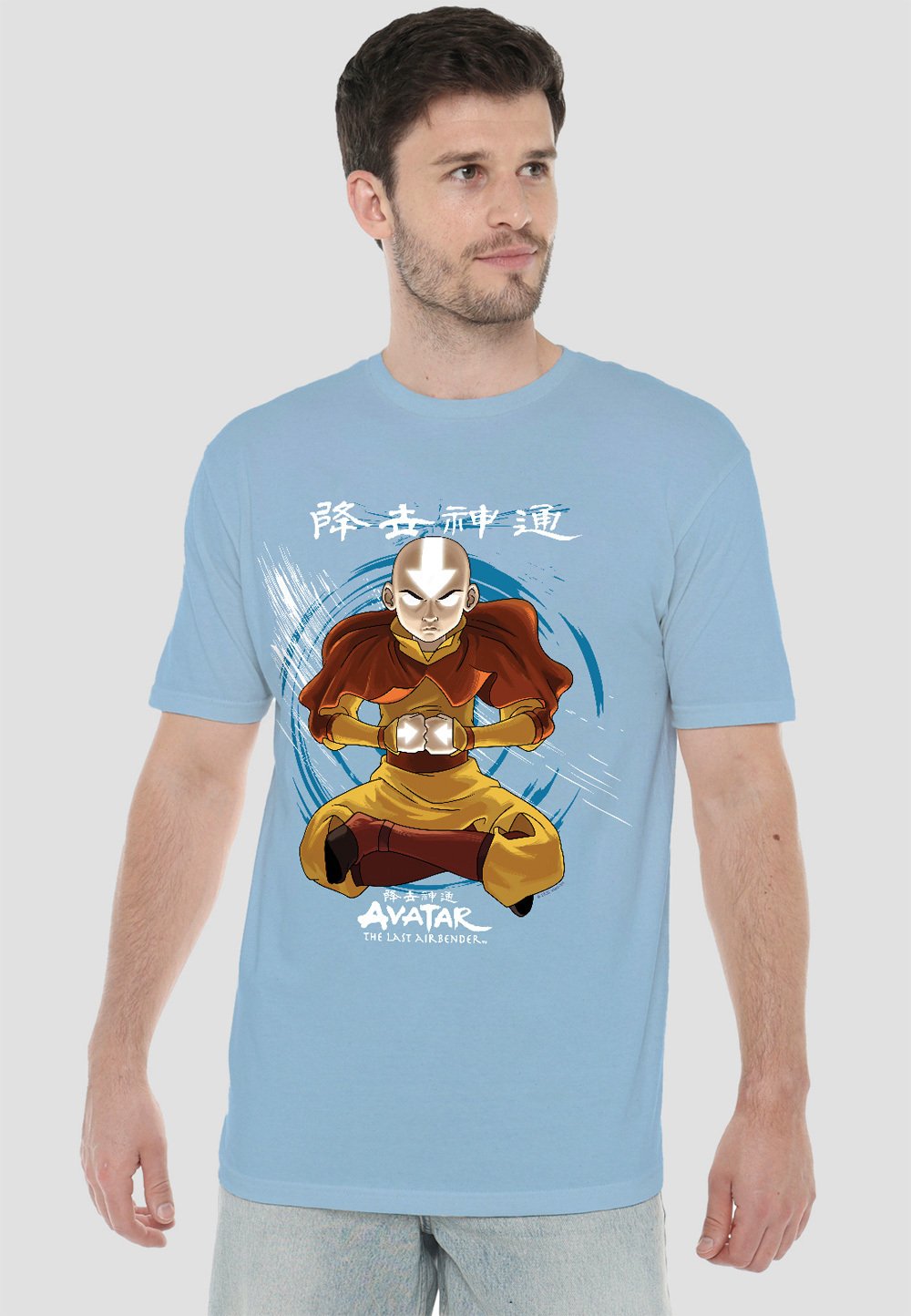 

Футболка с принтом AVATAR THE LAST AIRBENDER POWER OF AIR Cotton Soul, светло-голубой