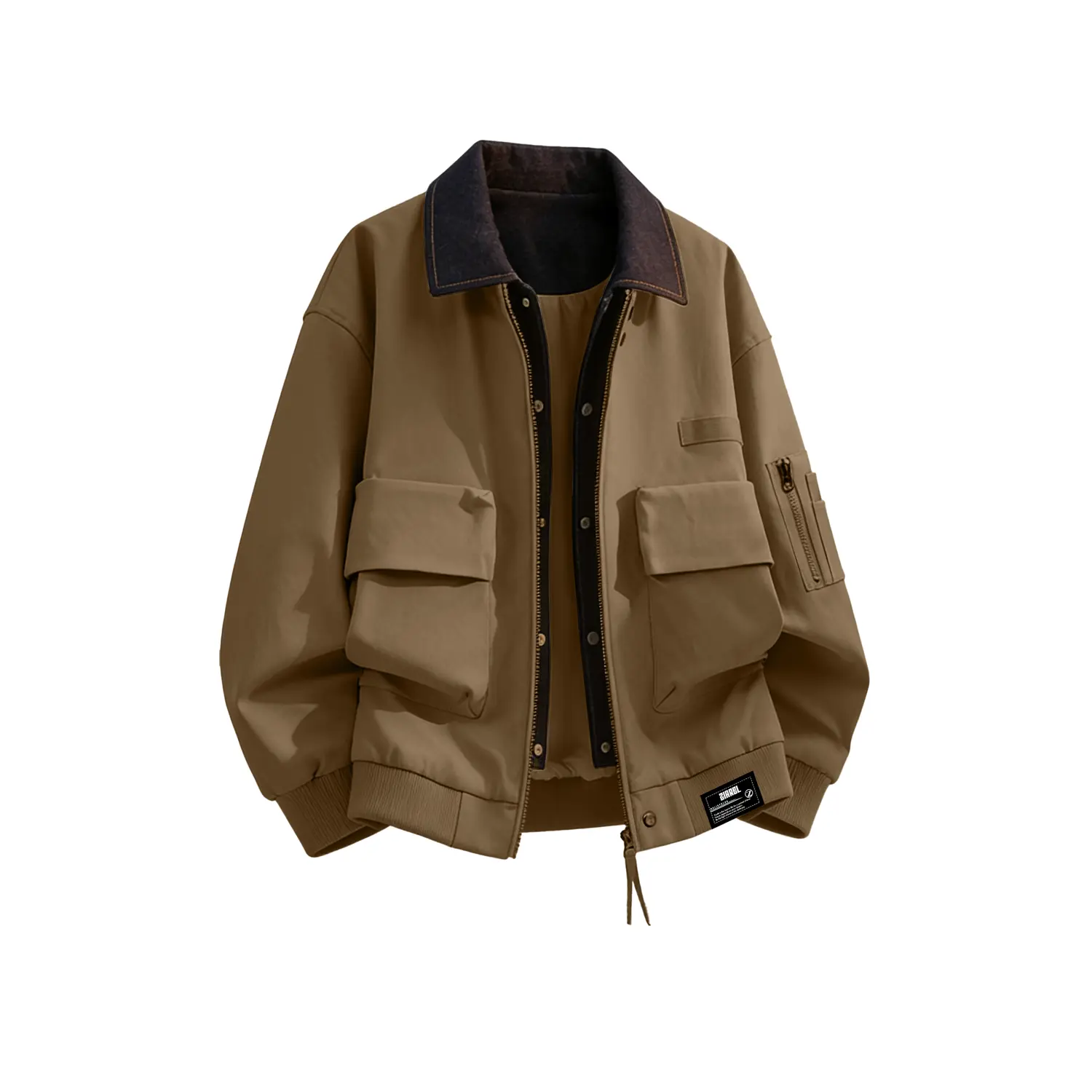 

Куртка Unisex Lapel Moderate ZIAREL, темно-хаки