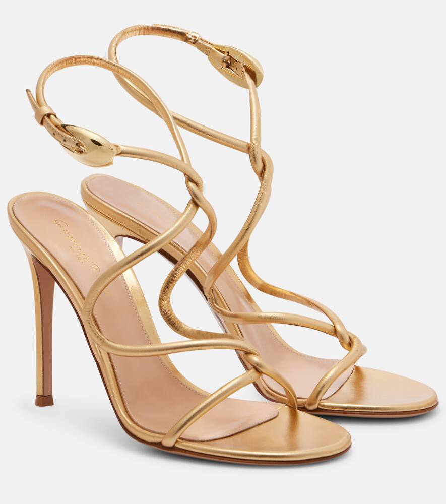 Кожаные сандалии Jungle Mamba 105 Gianvito Rossi, Mekong+Trasp