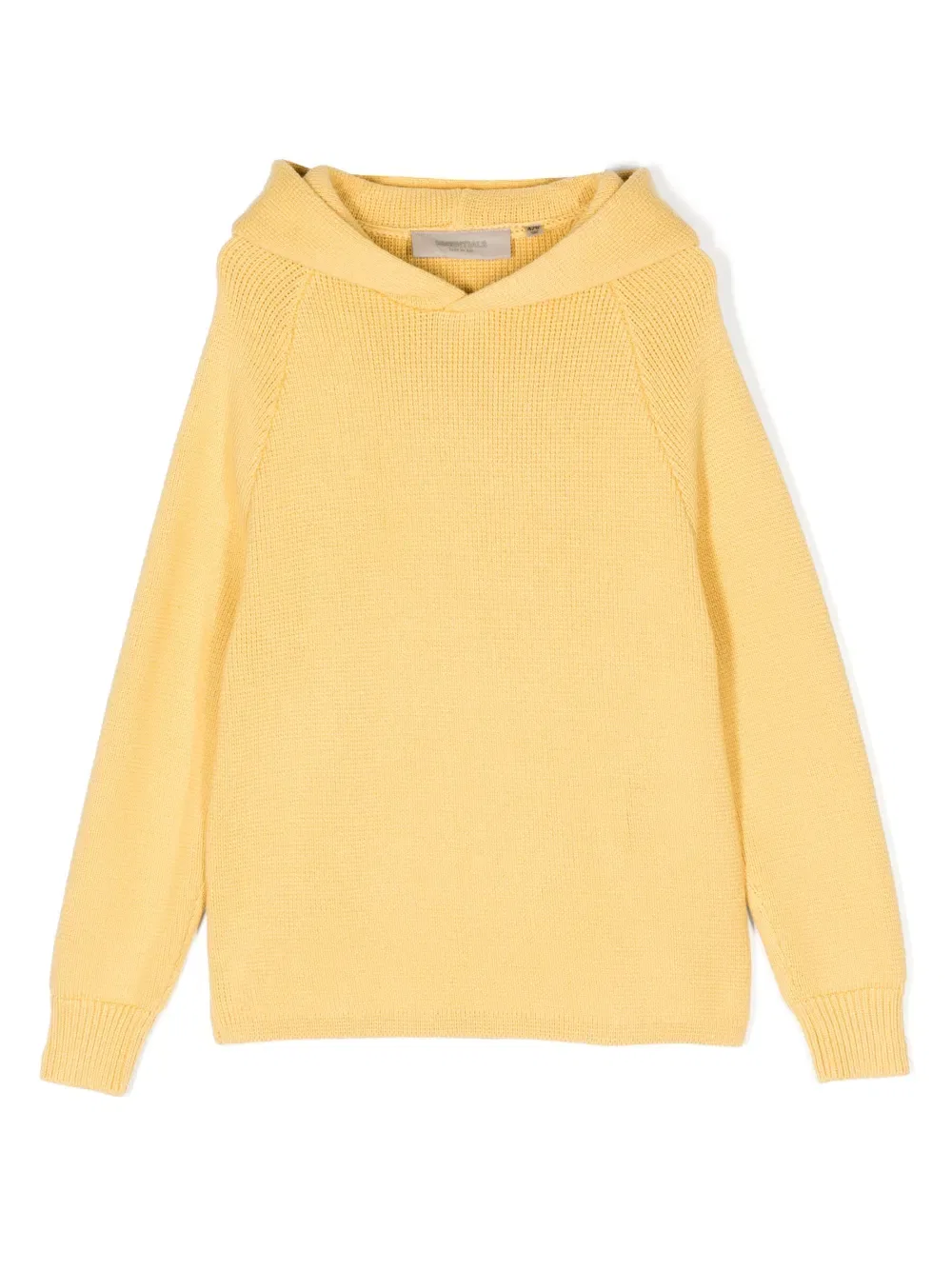 Вязаная толстовка с нашивкой логотипа Fear Of God Essentials Kids, желтый