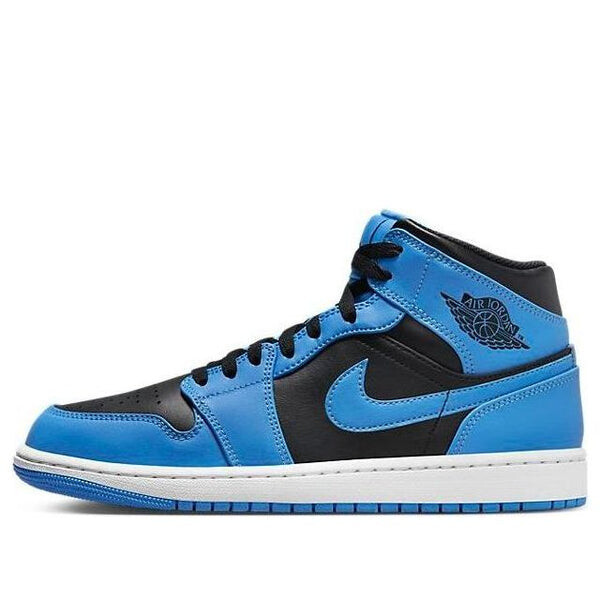 

Кроссовки Air Jordan 1 Mid 'University Blue Black', синий