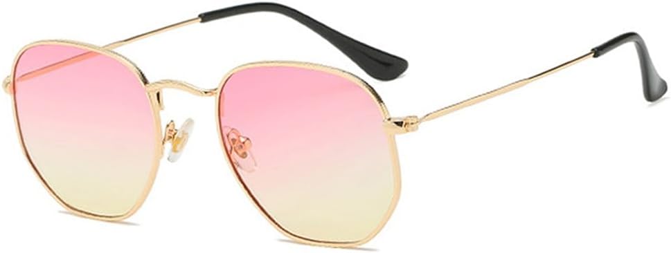 

Защитные солнцезащитные очки для мужчин и женщин | Маленькая металлическая оправа с градиентным цветом | для вождения и занятий спортом на открытом воздухе generic, Gold-pink Yellow