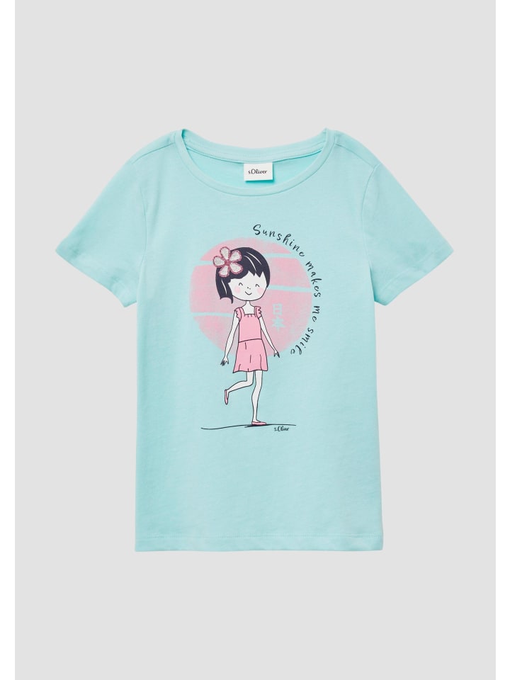 

Футболка цвета 6115_светло-бирюзовый s.Oliver, Зеленый, Футболка цвета 6115_светло-бирюзовый s.Oliver